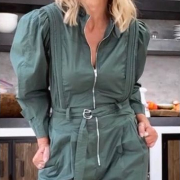 Sea New York Clara Utilitarian Jumpsuit, Green Size 4 - Picture 1 of 6